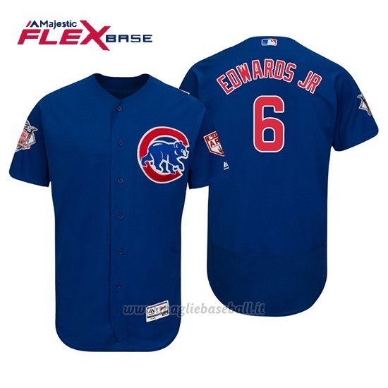 Maglia Baseball Uomo Chicago Cubs Carl Edwards Jr Flex Base Entrenamiento De Primavera 2019 Blu